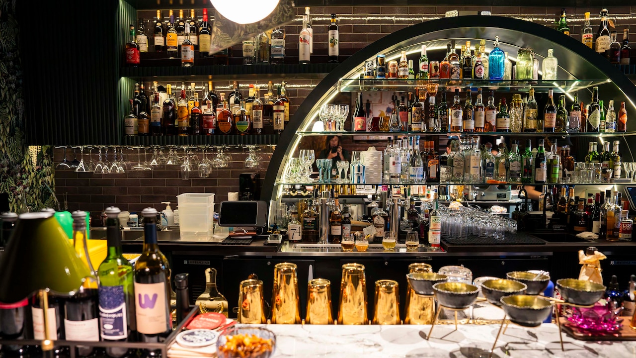 The bar at Werewolves Welcome in Old Goucher