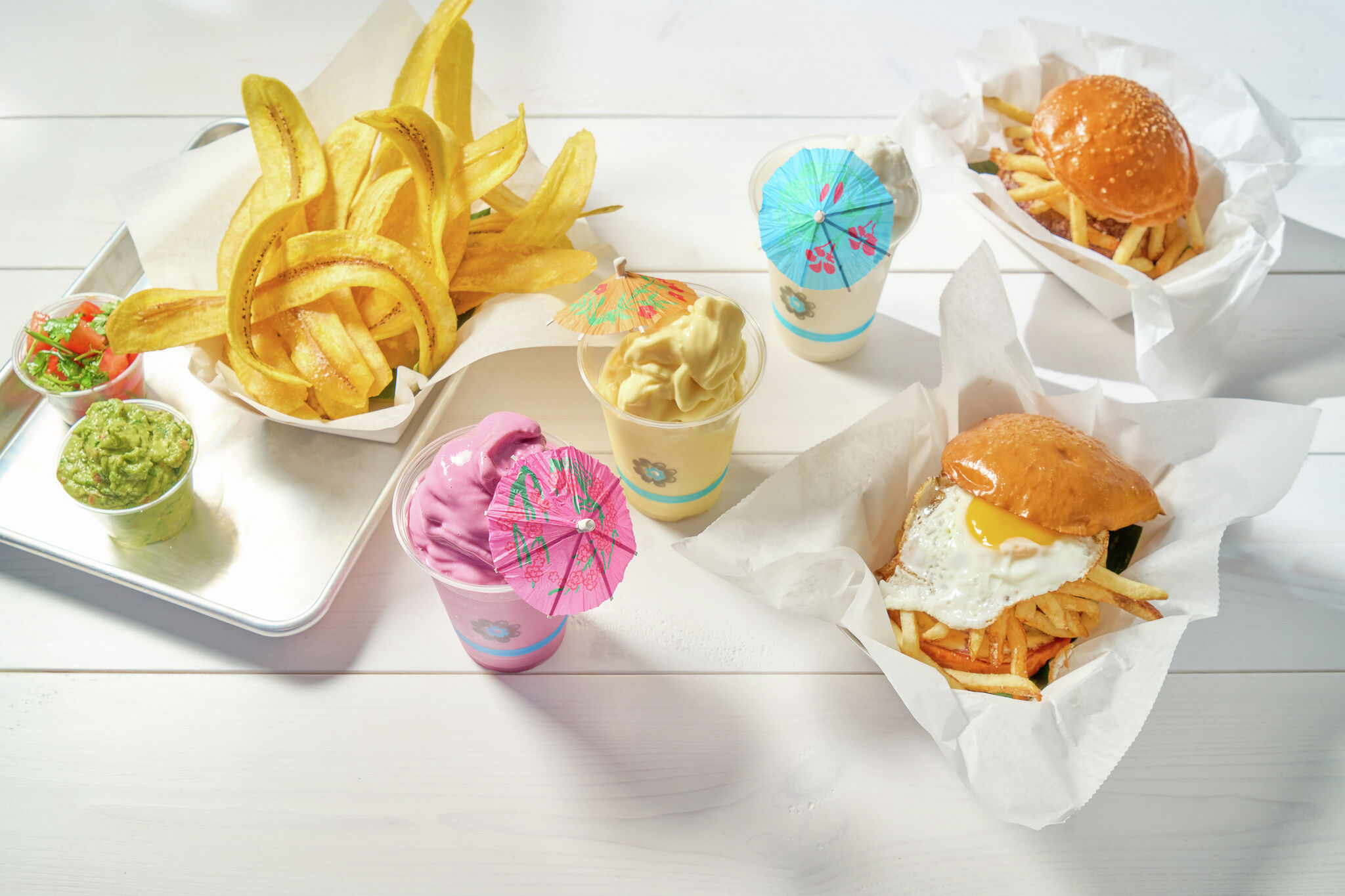 A Cuban frita burger and milkshake from Frita Batidos