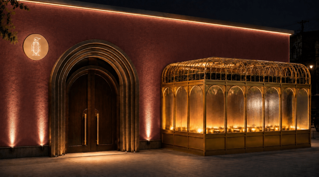 A rendering of Marlowe, an Art Deco evening room planned for Uptown Dallas