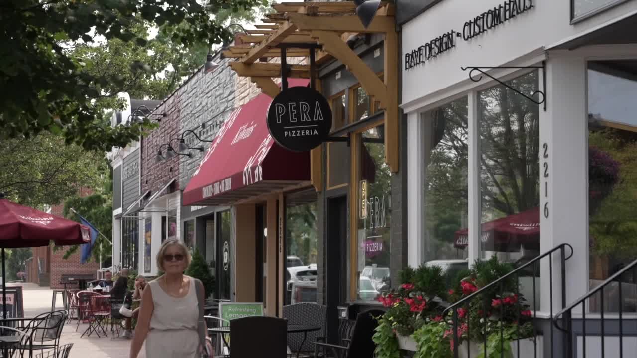 Pera Pizzeria and Kilwin’s on Wealthy Street in Gaslight Village, East Grand Rapids