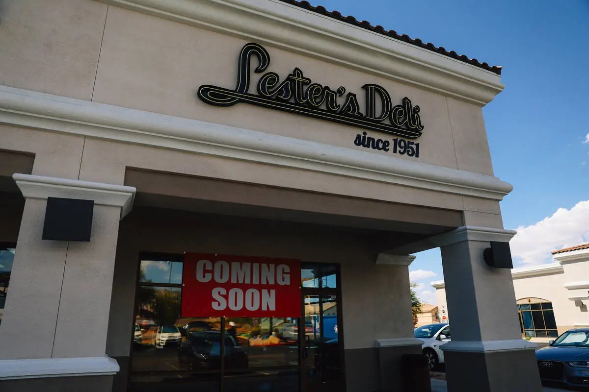 Lester’s Deli storefront in Henderson with a Coming Soon banner, July 29, 2026