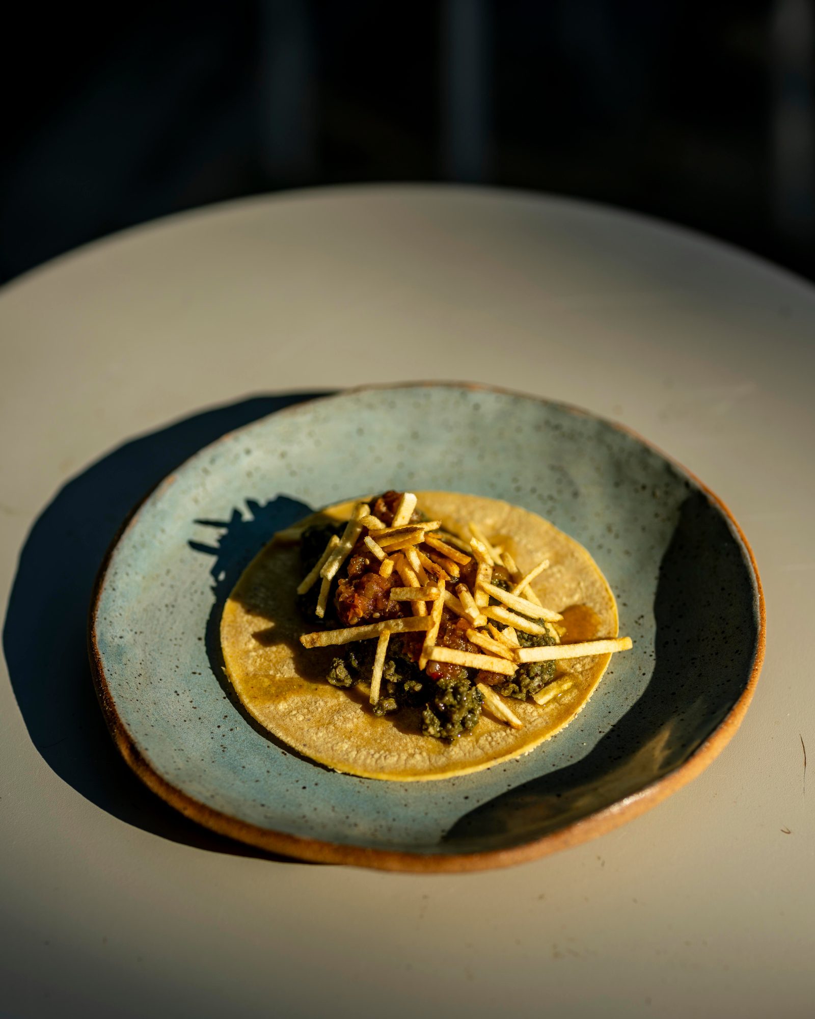 A taco from Peral, the forthcoming Bed-Stuy taqueria