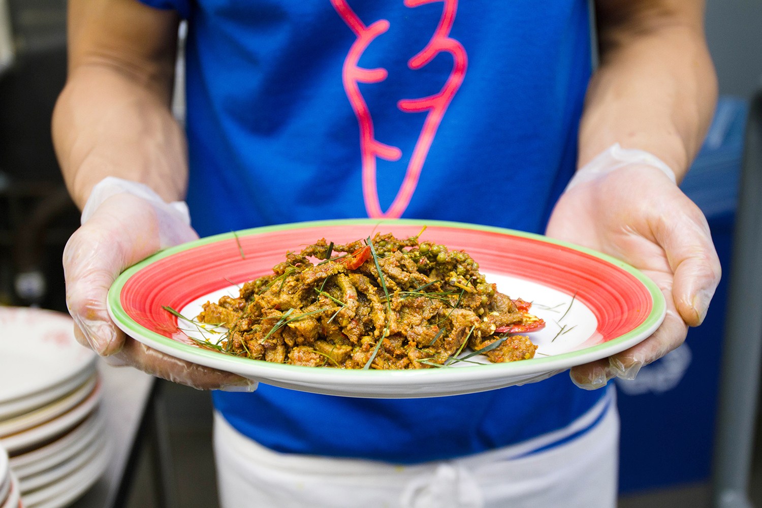 Chef Sirichai Sreparplarn with kua kling at the original Ugly Baby