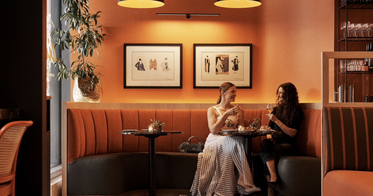 The interior of Ellen Yin’s Bar Cicci, an all-day aperitivo bar on Sansom Street