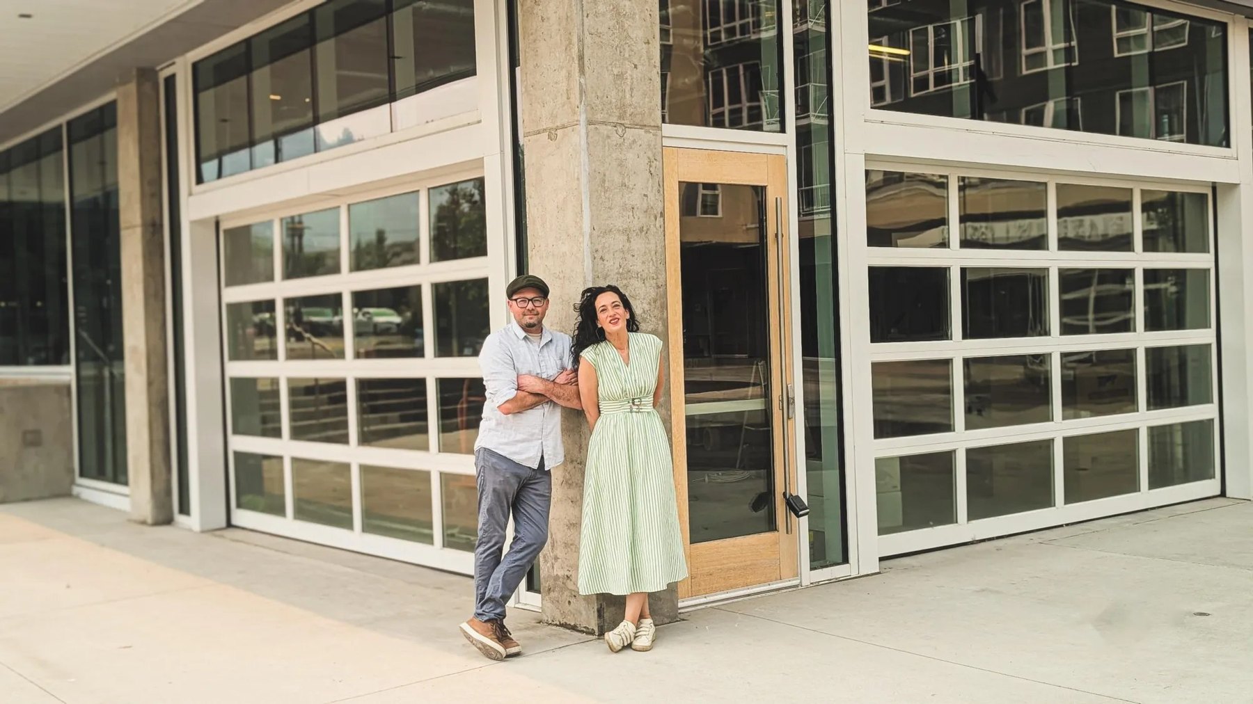 Javier and Jael Canteras outside the forthcoming Feli space in Slabtown
