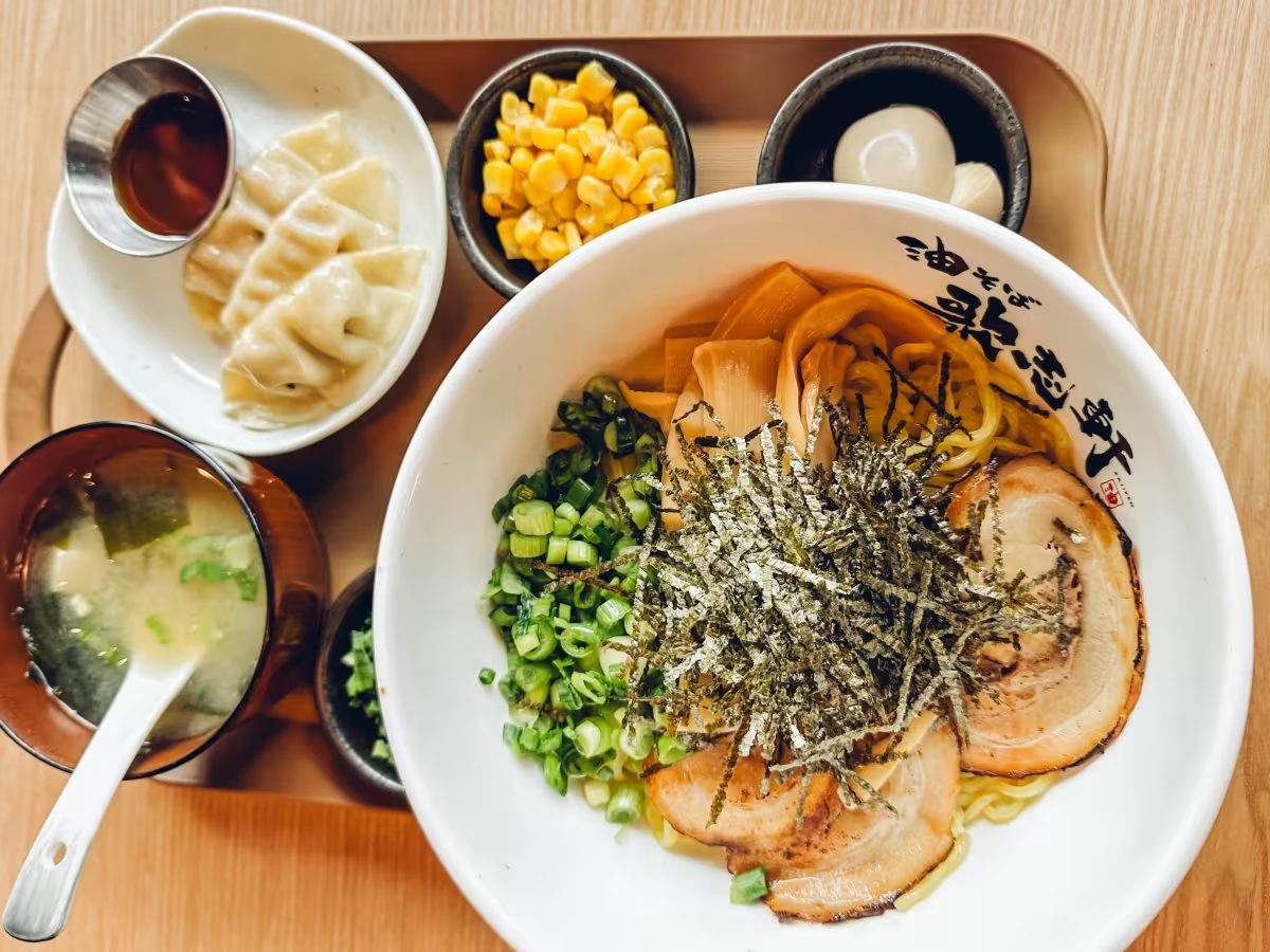 Aburasoba and sides at Kajiken’s South Lake Union shop
